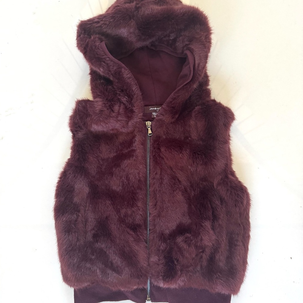 Imoga Girls Fatima Faux Fur Hooded Vest NWT 5 Vests
